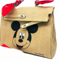 Handtasche Jute mit Mickey Mouse