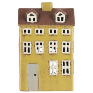 Teelicht Haus Gelb