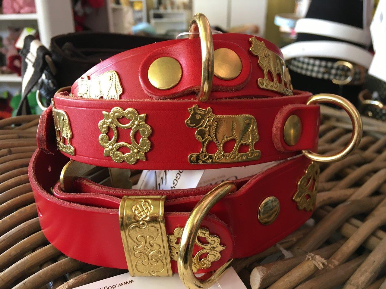 Halsband Chueli Rot mit Gold