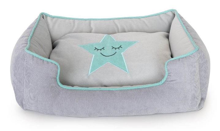 Hundebett Star Grau-Mint