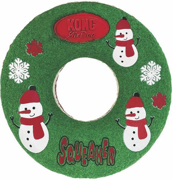 Holiday AirDog Squeaker Donut Grün