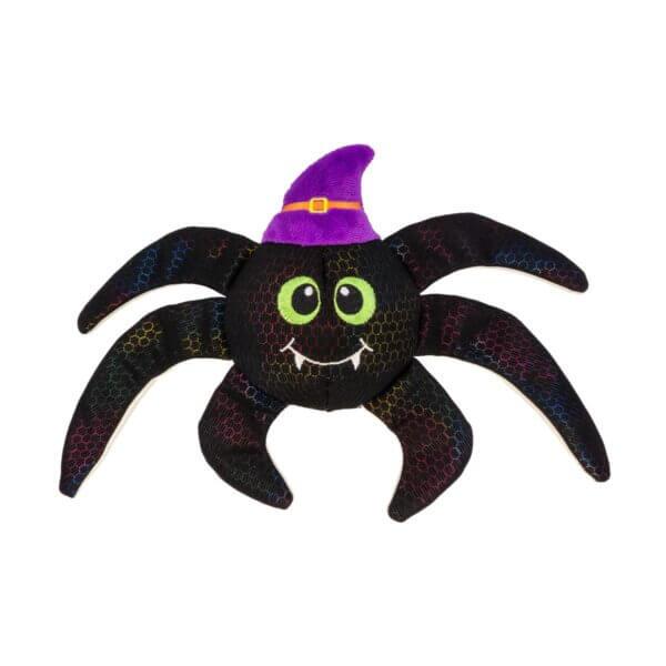 Halloween Shakers Shimmy Spider Spielzeug für Hunde Schwarz