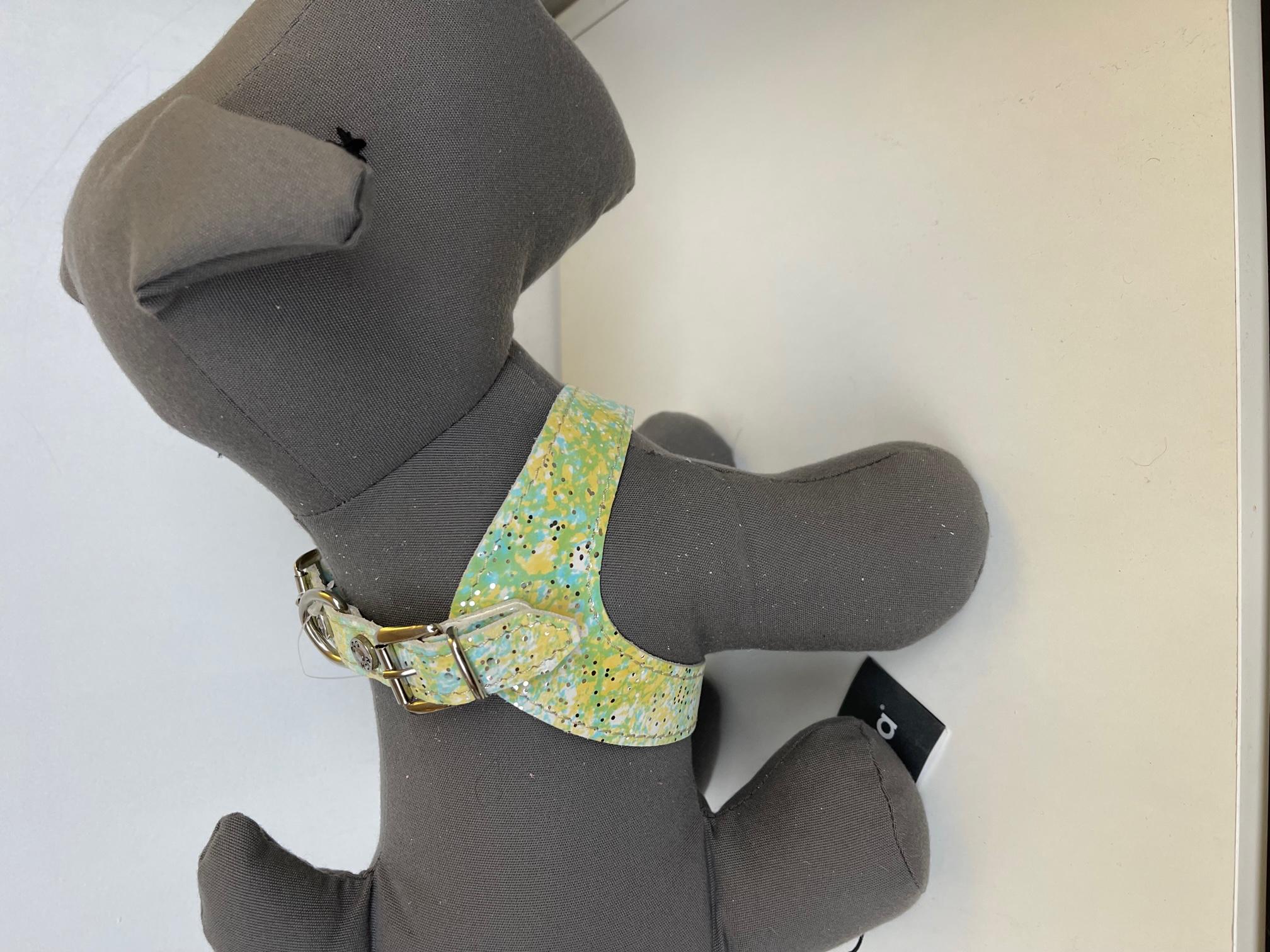 Harness aus Leder Aqua Paillette