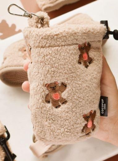 Leckerlibeutel mit Kordelzug Theo Embroidered Teddy