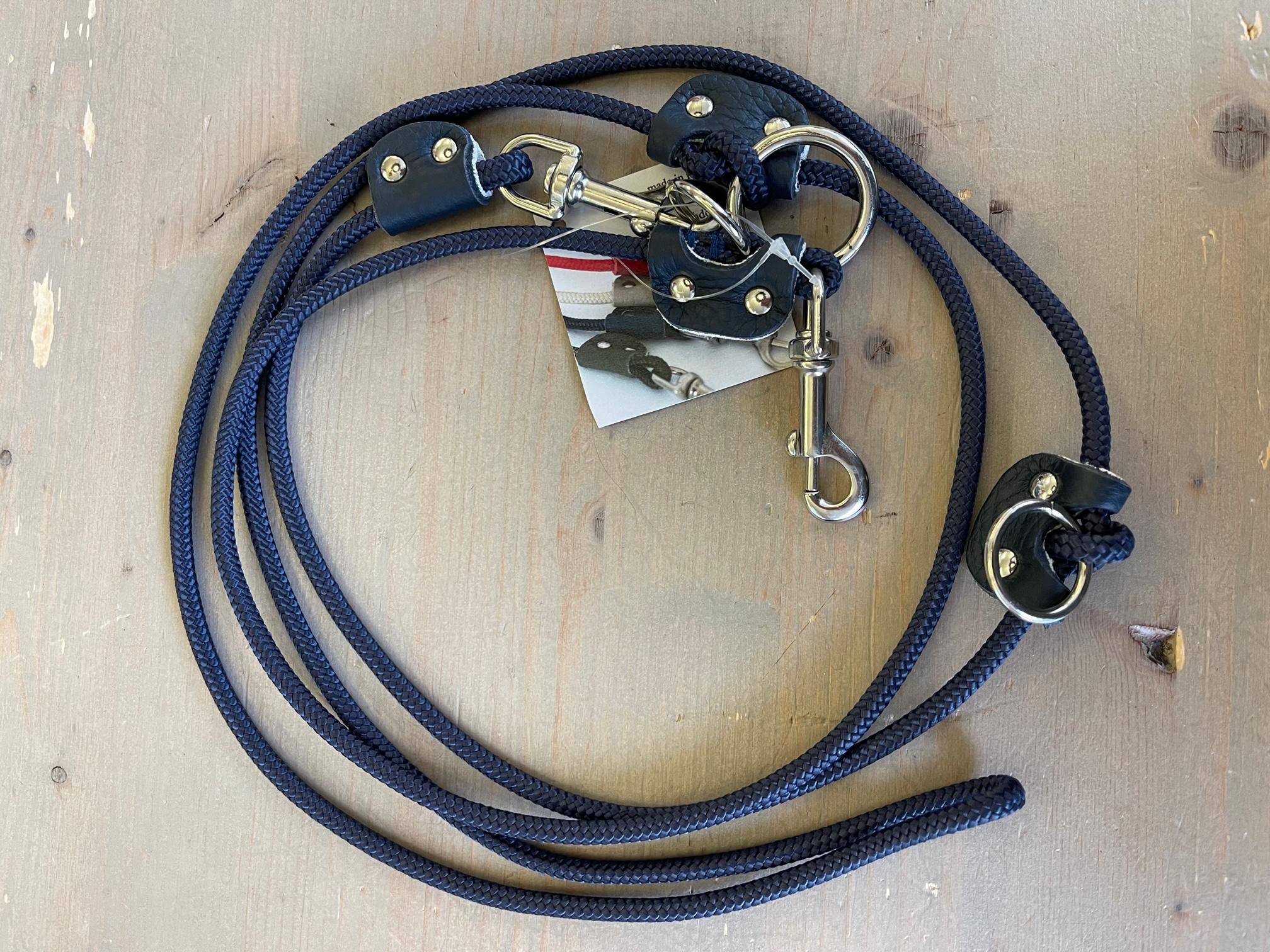 Tauleine mit Leder Dunkelblau
