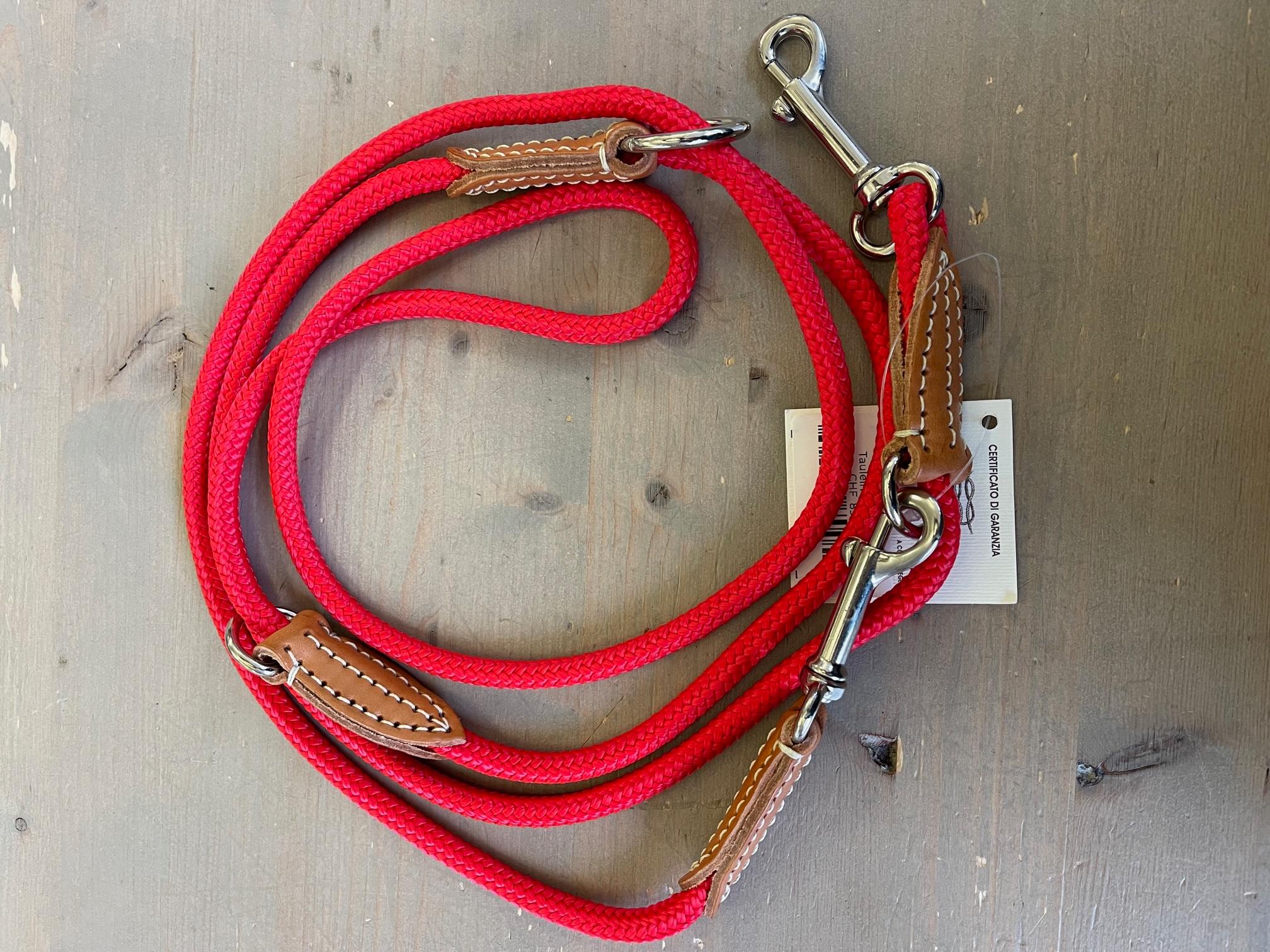 Tauleine mit Leder Rot