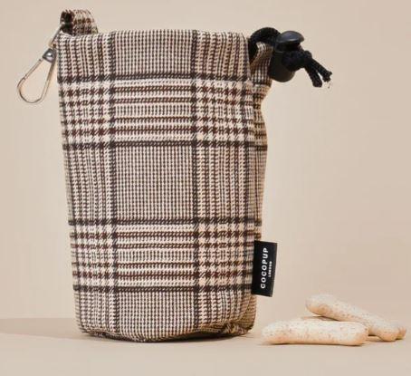 Leckerlibeutel mit Kordelzug Pup, Braun/beige
