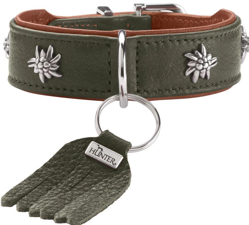Halsband München Grün-Cognac